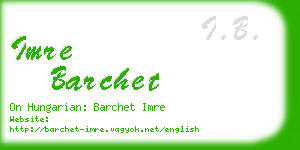 imre barchet business card